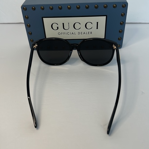 Gucci Black Round Asian Fit Ladies Gg0261sa 001 57 Sunglasses - Picture 7 of 15